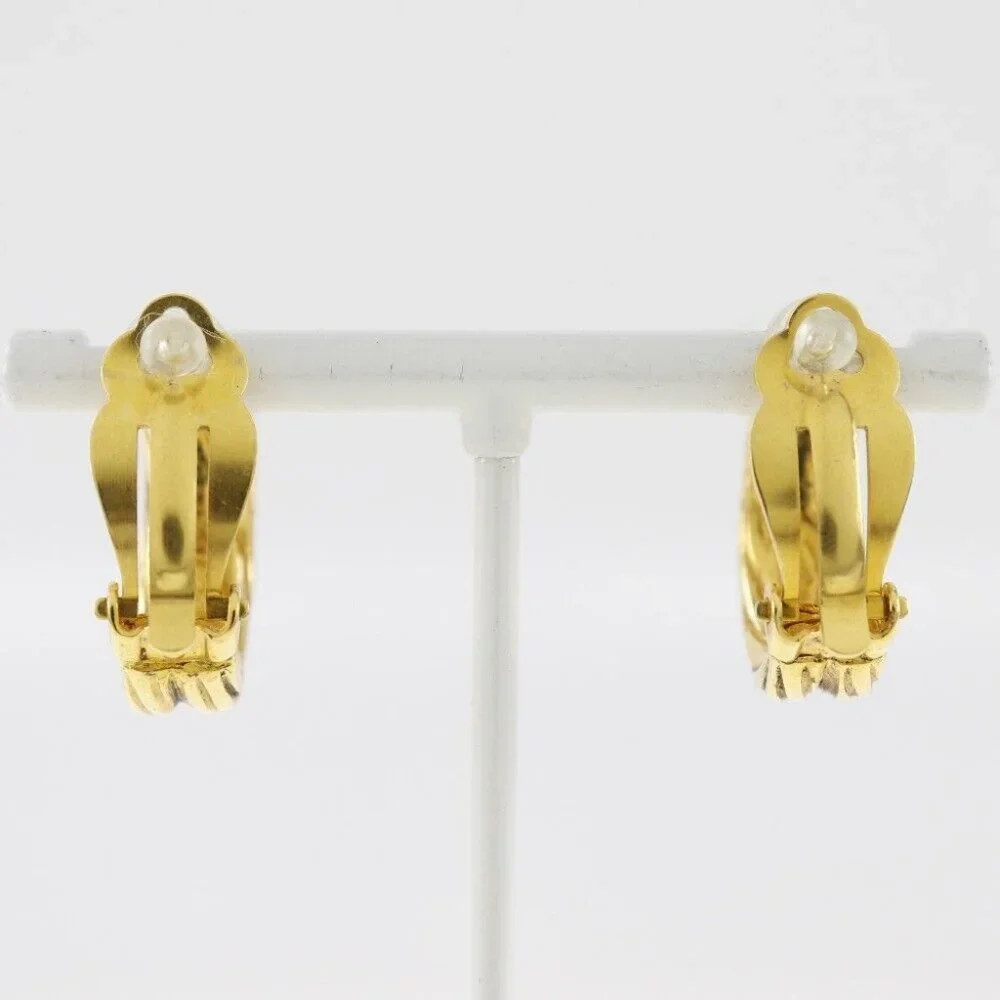 CHANEL Earring Plated Gold 11g Women - Picture 5 of 9